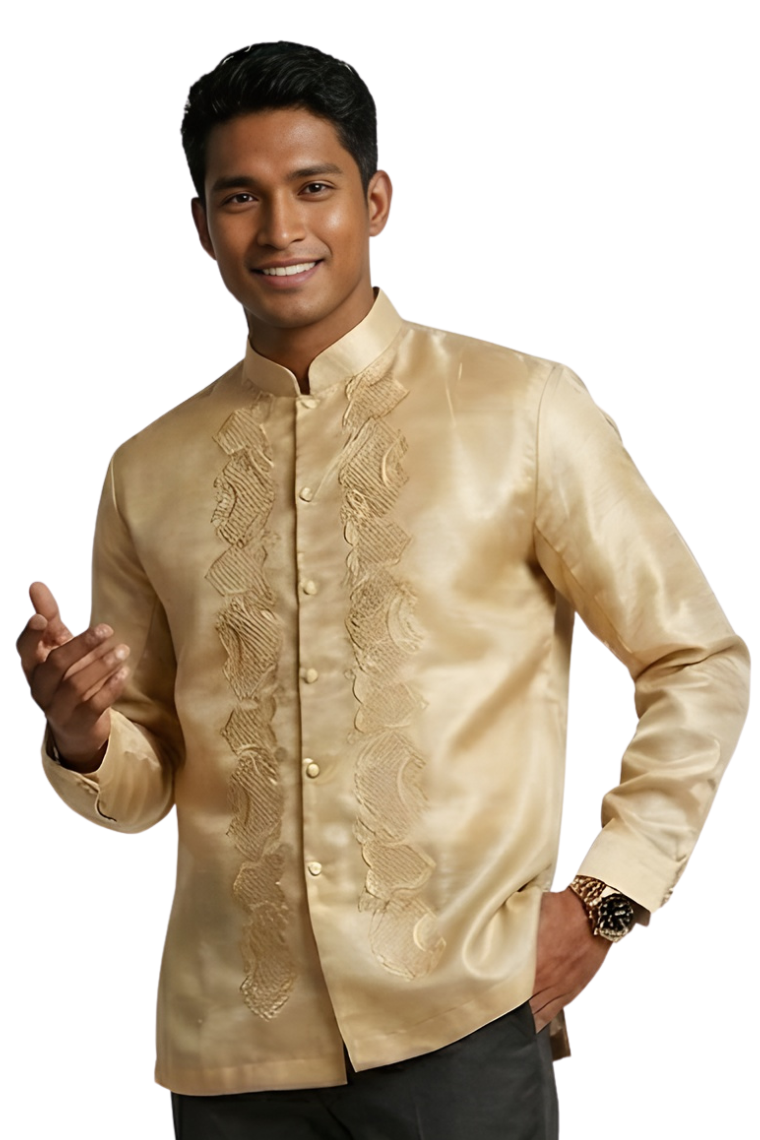 Gold Barong Tagalog Coat