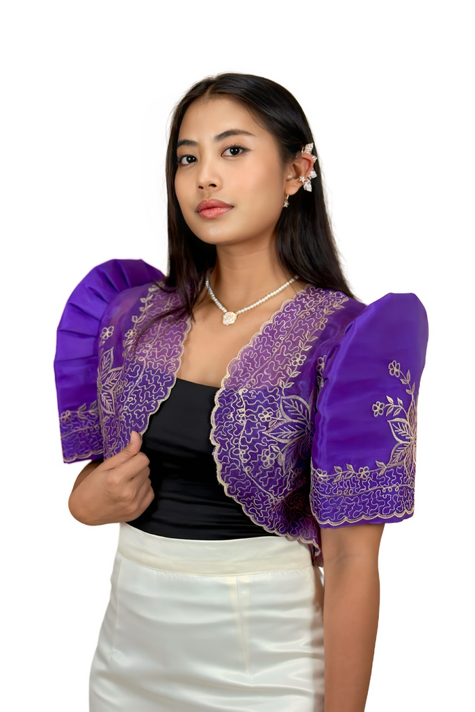 Purple Modern Filipiniana Bolero