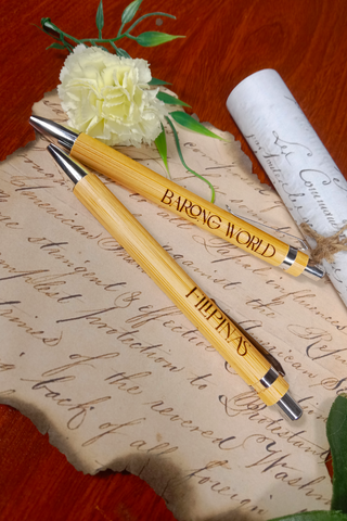 Vintage Style Engraved Wooden Pen - LZ016