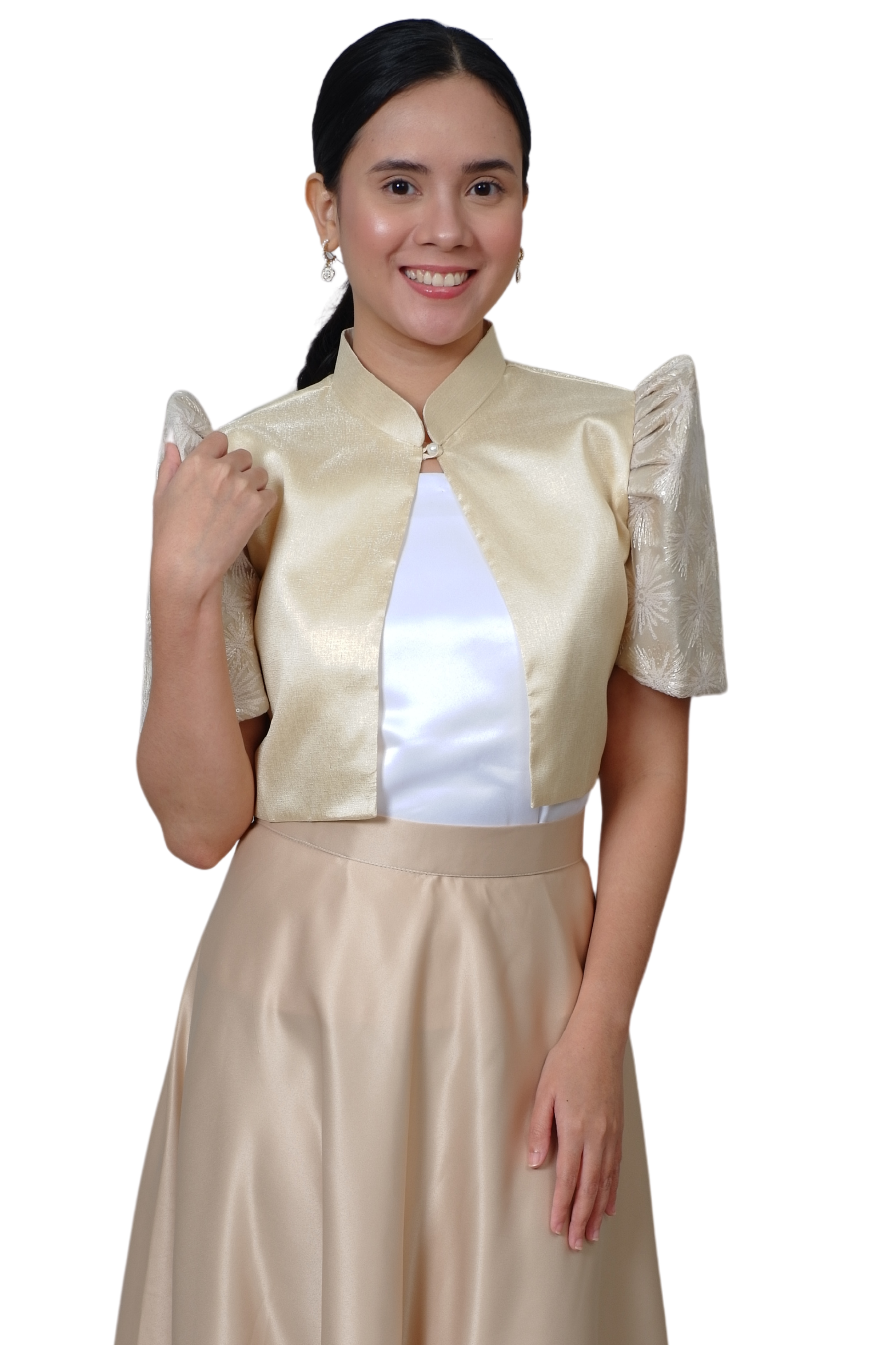 Metallic Gazar Classic Filipiniana Bolero