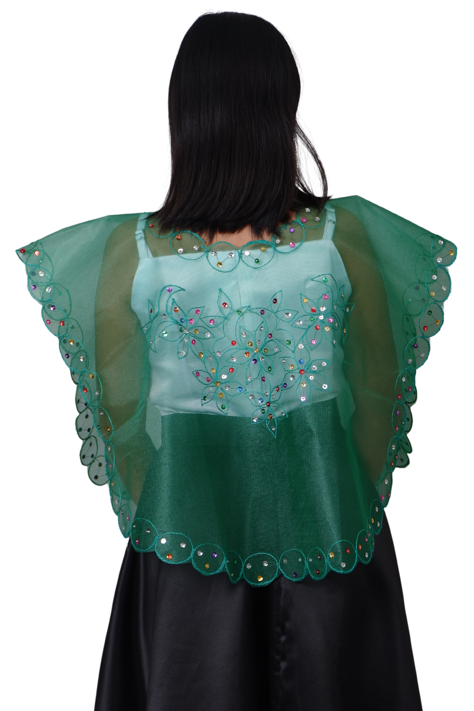 Kimona Tulle Green Back Details