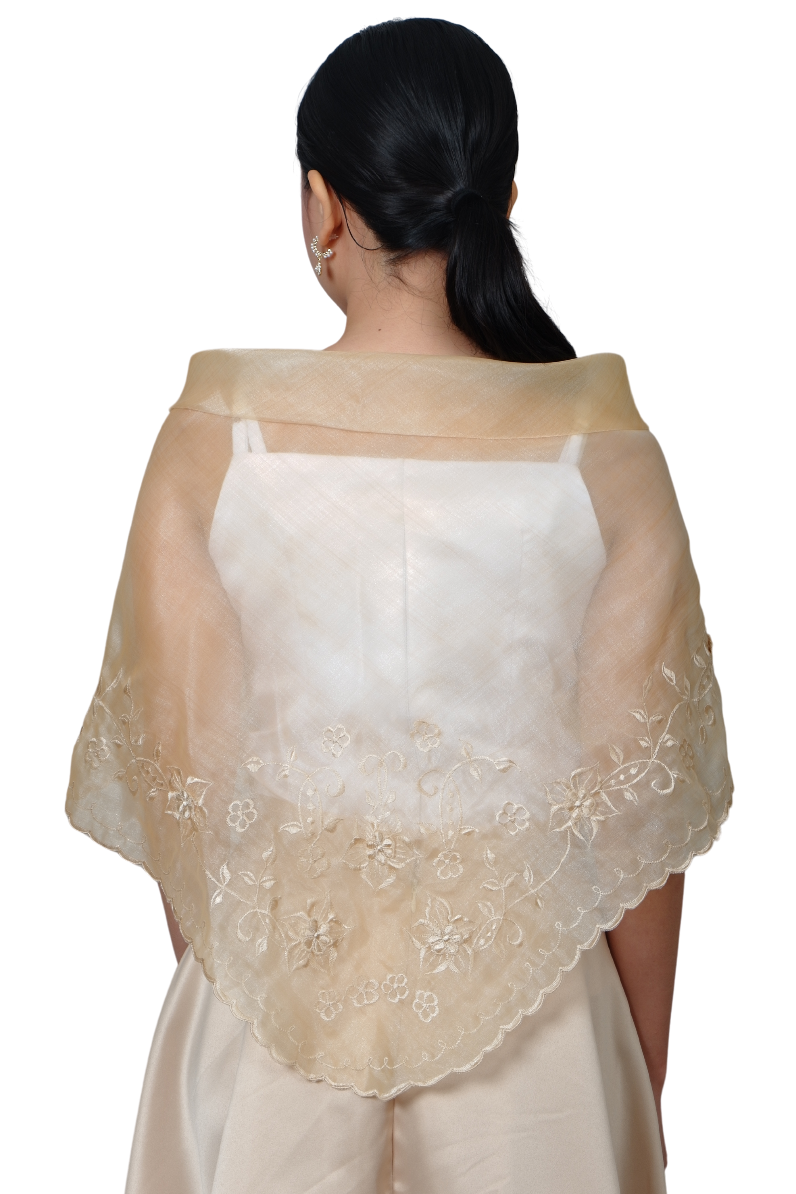 Beige Alampay Back Detailing