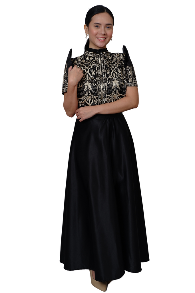 Filipiniana dress black hot sale