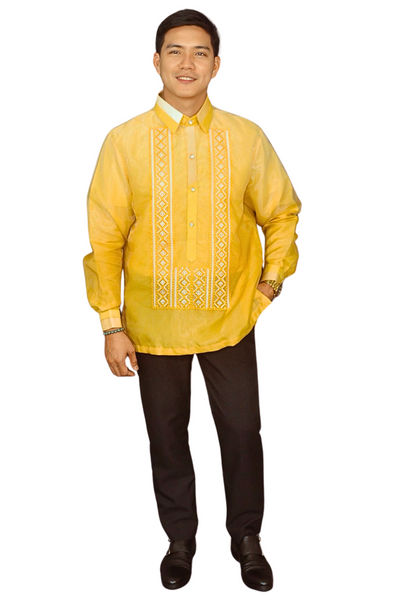 Elegant Golden Barong Tagalog for Men - Reymart - JK37