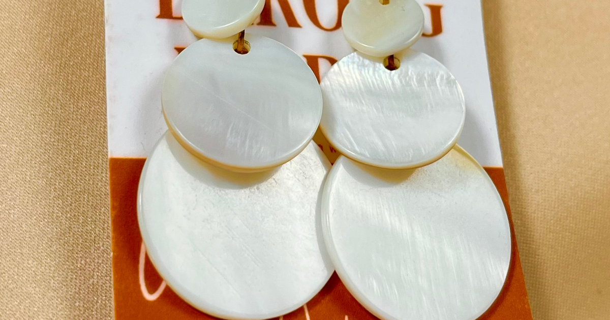 Elegant Capiz Shell Drop Earrings - LZ017 – Barong World