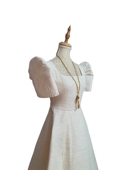 Premium Inabel Handmade Modern Filipiniana Dress - HW105