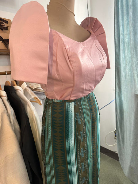 Ethnic Filipiniana Skirt & Duchess Filipiniana Top - Size Large - CL117