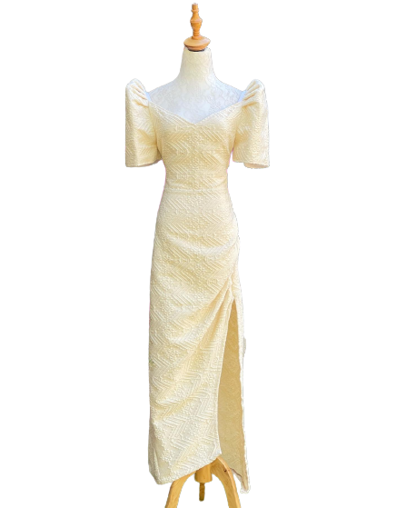 Filipiniana Handmade  White Dress