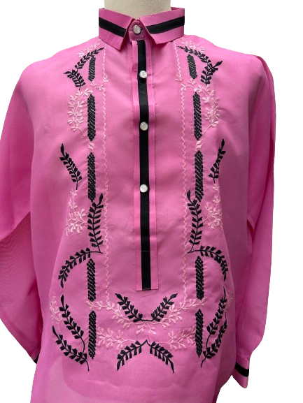 Pink Jusi Modern Barong Tagalog - Size Medium CL153