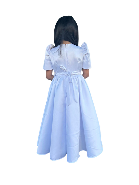 Premium Filipiniana Flower Girl Duchess Satin Dress - Janeth - JB322