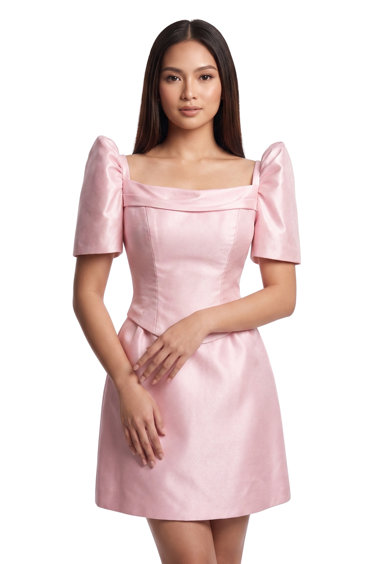 Premium Hydra Gazaar Filipiniana Corset Top and Mini Skirt Set - Krisley -  SF011