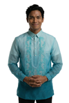 Modern Aqua Blue Barong Tagalog