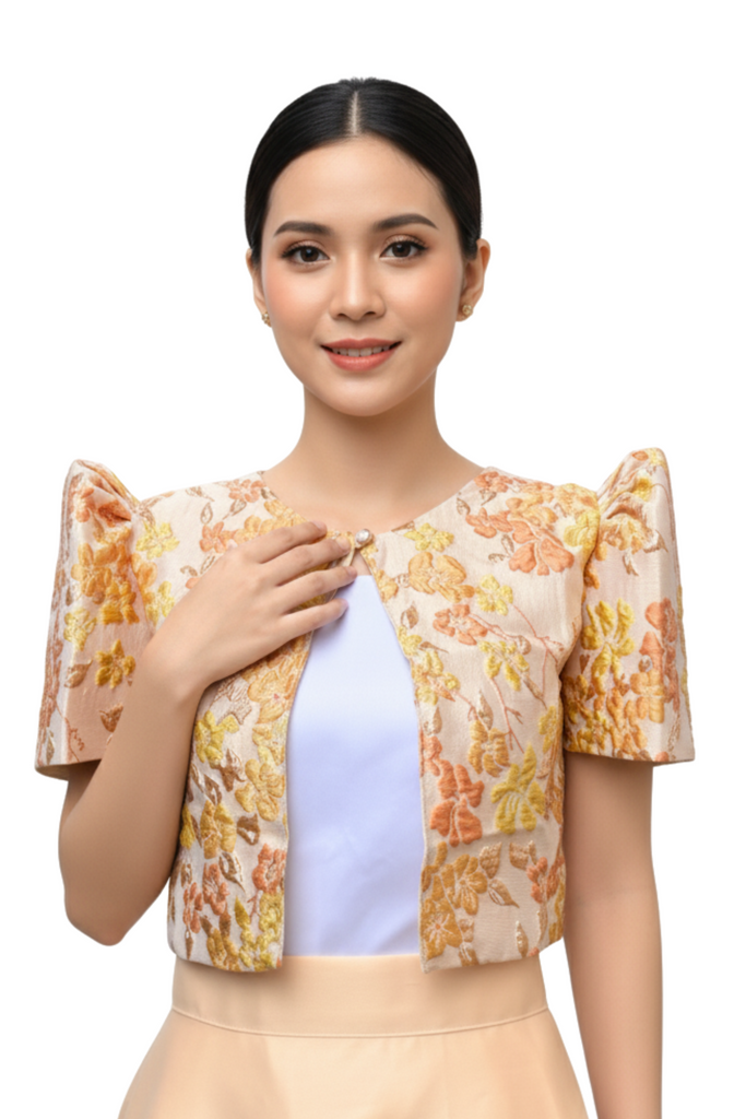 Elegant Brocade Filipiniana Bolero