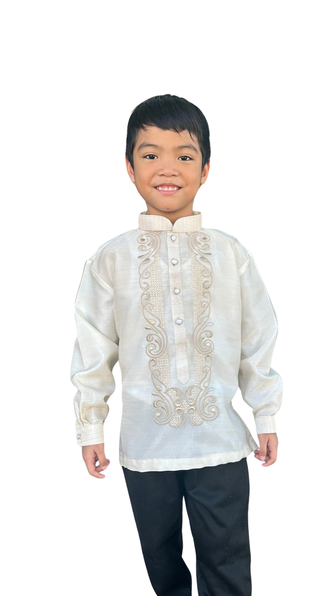 Piña Organza Boys Barong Tagalog Kids - Nathan - JB23