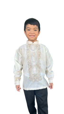 Piña Organza Boys Barong Tagalog Kids - Nathan - JB23
