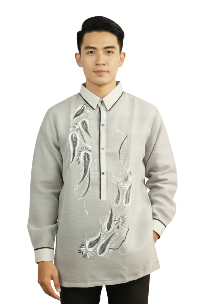 Barong Tagalog in Gray 