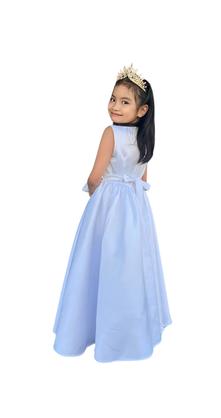 Premium Flower Girl Duchess Satin Dress - Lyka - JB311