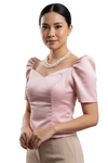 Elegant Pink Filipiniana Top 