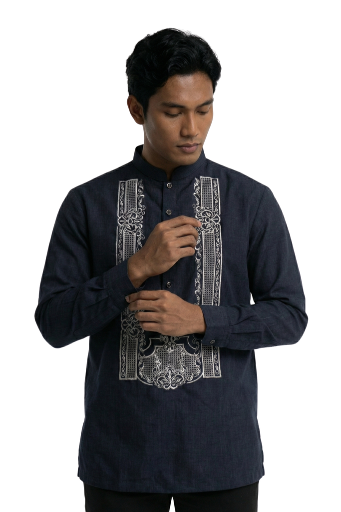Elegant Blue Barong Tagalog 
