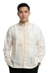 Beige Organza with Embroidery Barong Tagalog