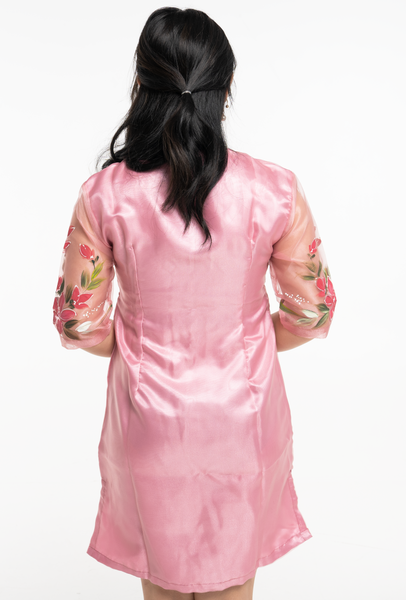 Pink Organza Barong Dress