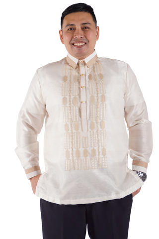 Organza Beige Barong Tagalog