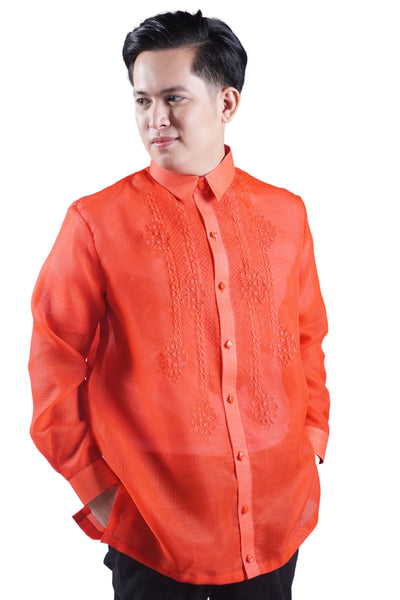 Red Piña Cocoon Barong Tagalog - Samuel BN01