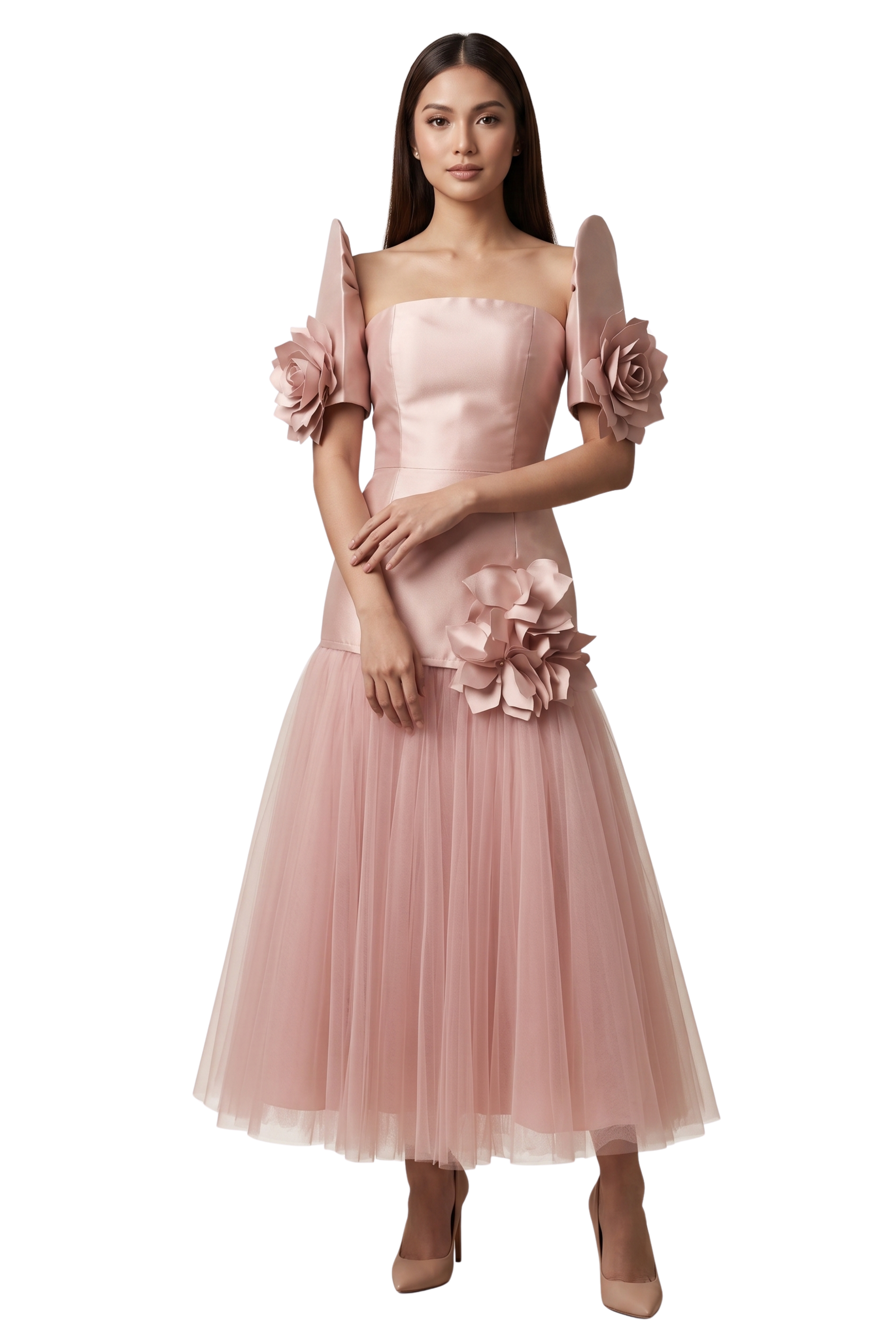 Pink Modern Filipiniana Dress