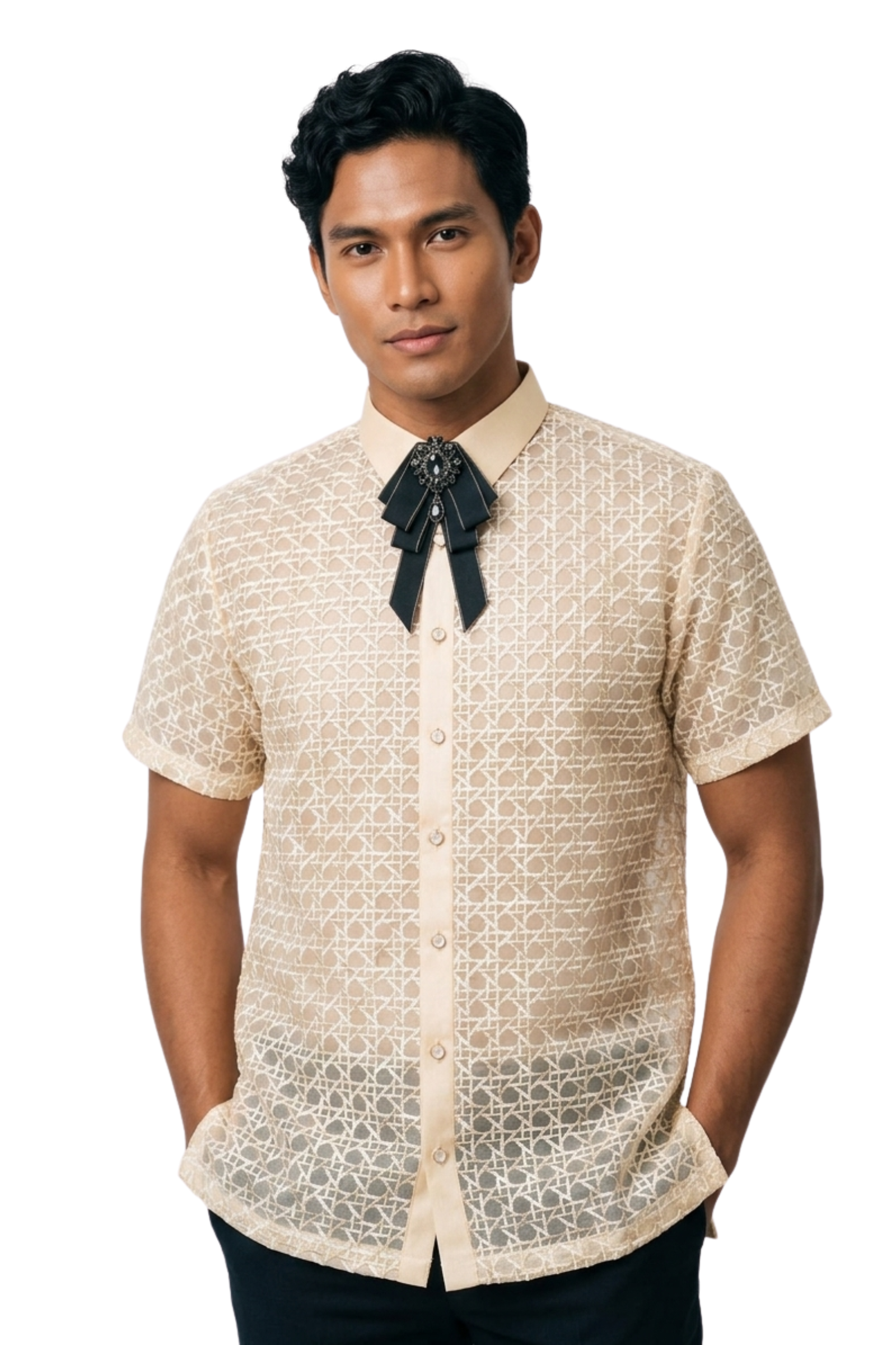 Solihiya Short Sleeve Barong Tagalog - Andrew - BW012