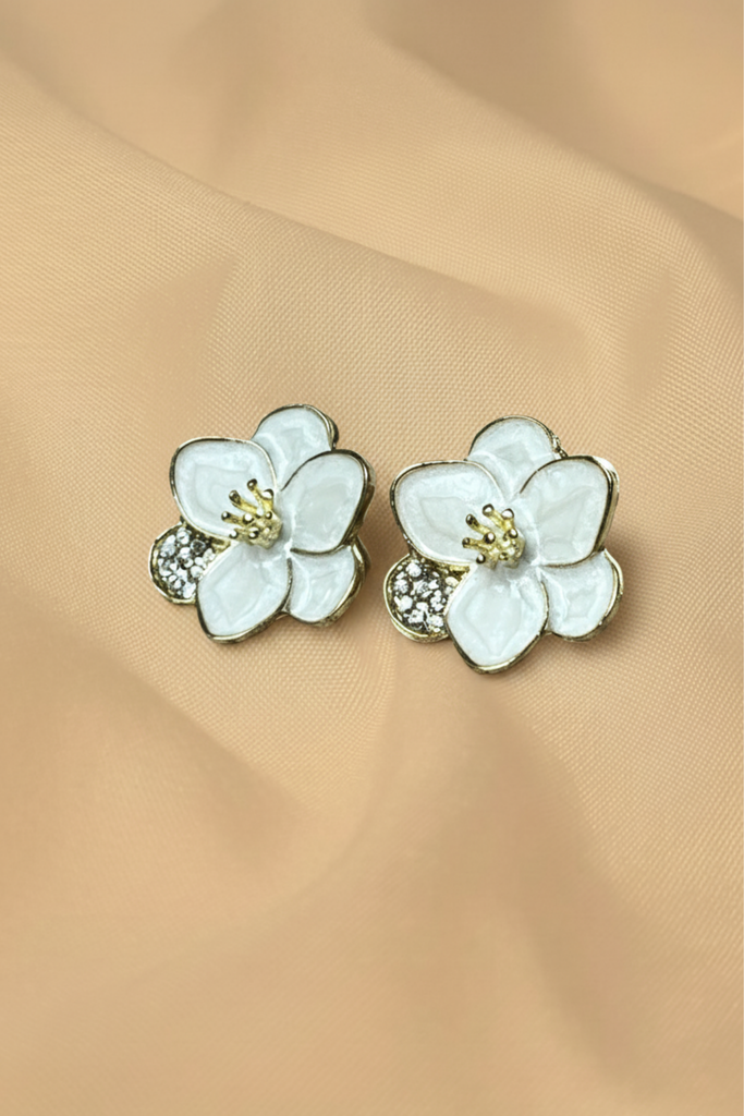 White Sampaguita Filipiniana Earrings