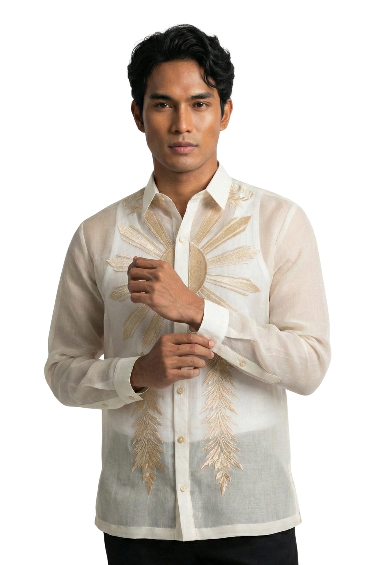 Gold Embroidered Barong Tagalog