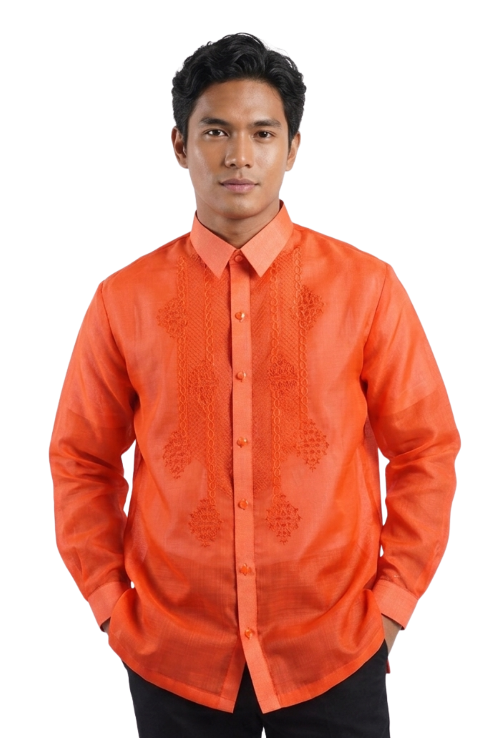 Red Pina Cocoon Barong Tagalog