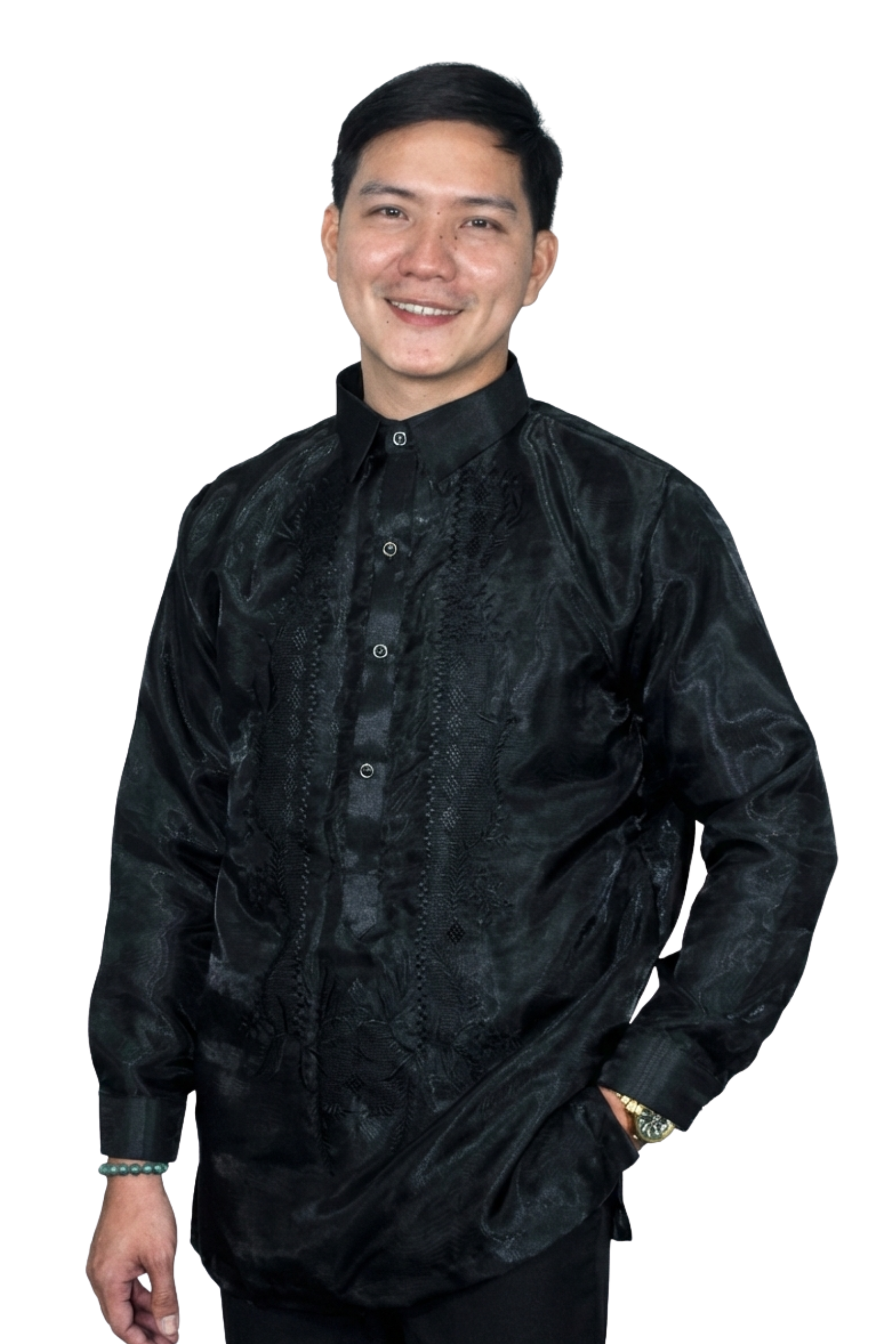 Black Organza Barong Tagalog