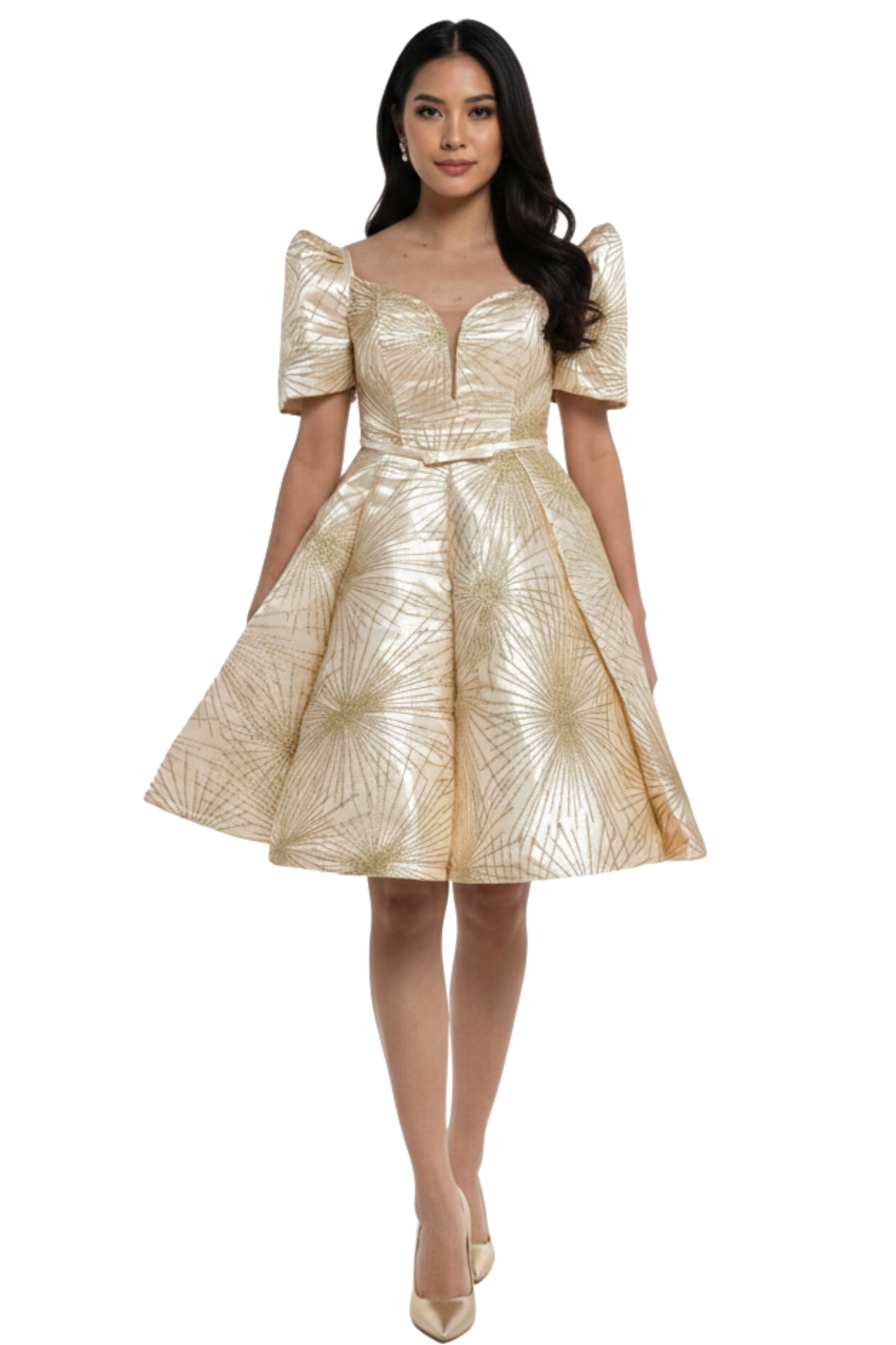 Golden Petticoat Filipiniana Dress