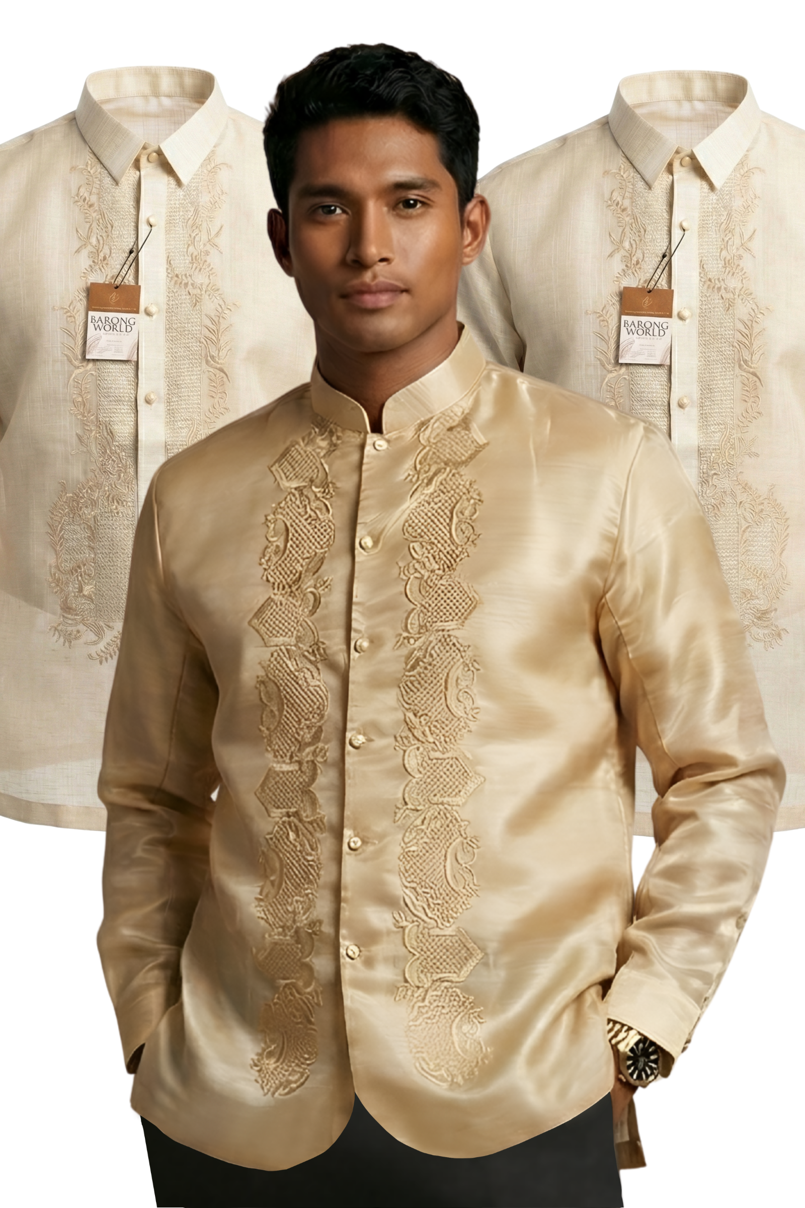 Golden Barong Tagalog for Wedding