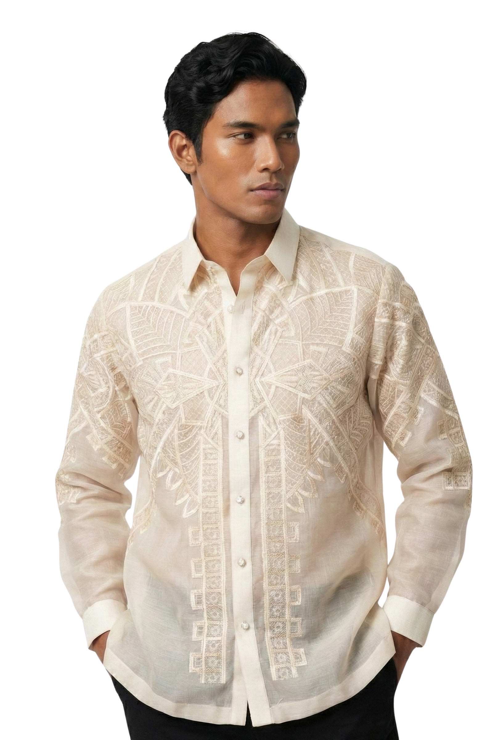 Pechera Barong Tagalog with Sleeved Pattern