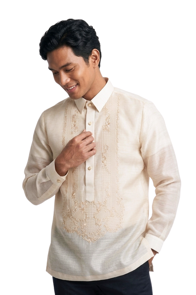 Piña Cocoon Premium Barong Tagalog - Ferdinand - JN77 – Barong World