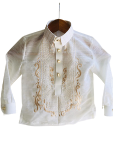 Beige Jusilyn Barong Tagalog For KIds