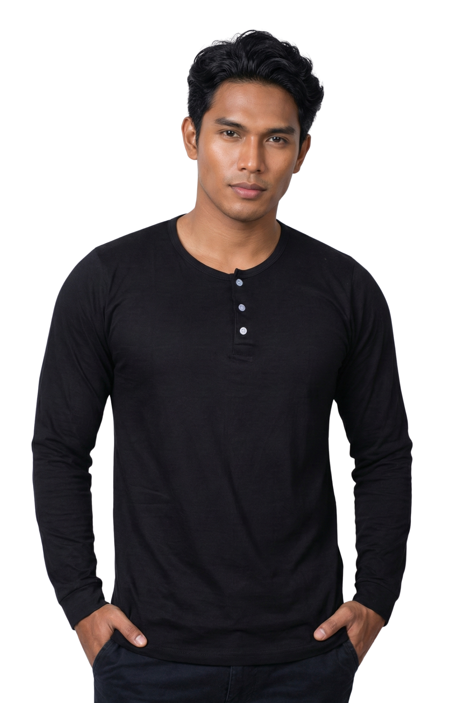 Black Undershirt Camisa De Chino