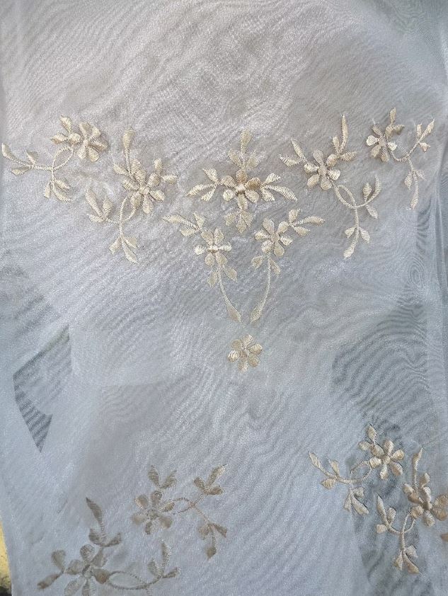White Embroidered Filipiniana Panuelo