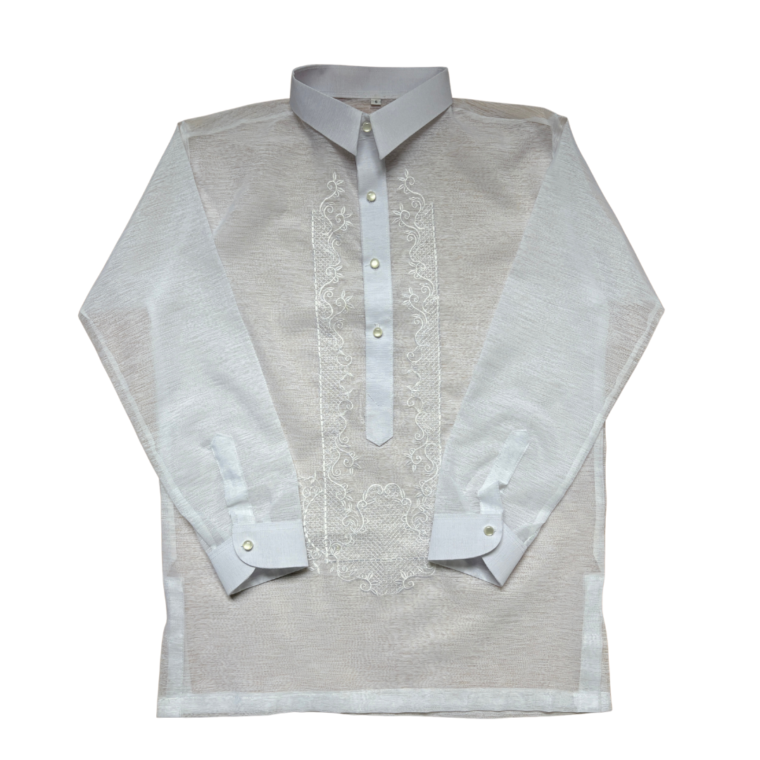 The White Groom & Groomsmen Barong Tagalog Package - JCS21