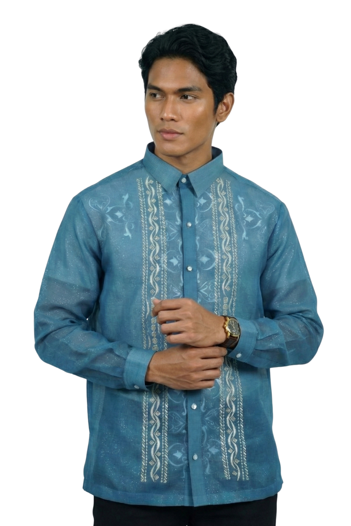 Barong Tagalog in Blue 
