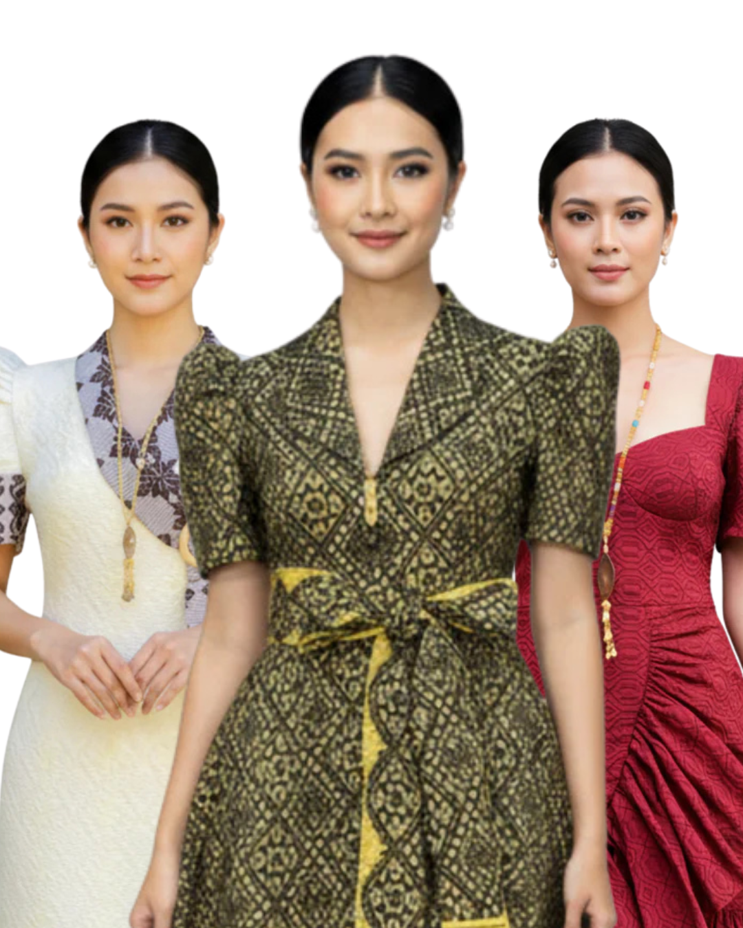 Pinilian Modern filipiniana Dress with Belt