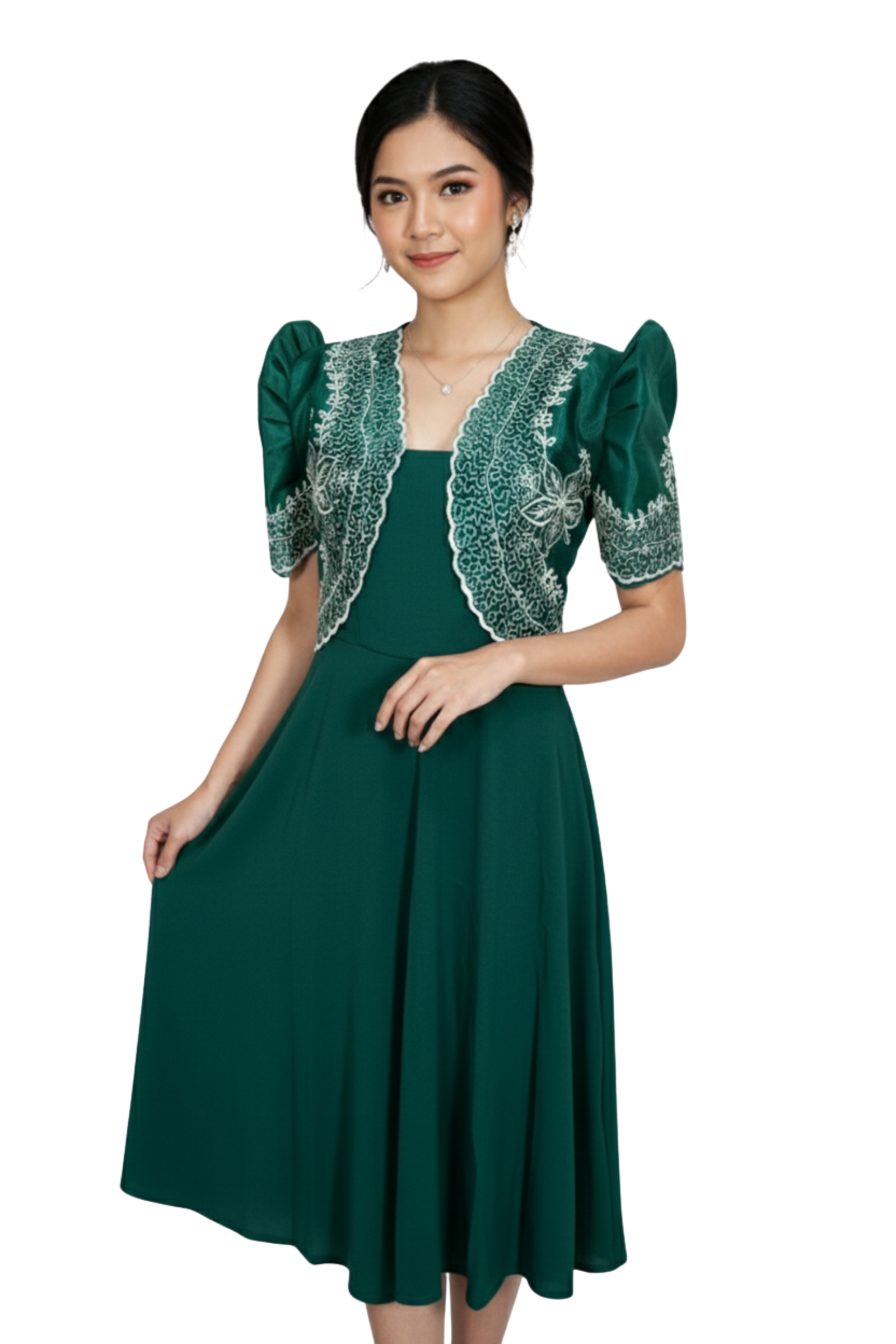 filipiniana green dress Sequin Filipiniana Gown 'Mayari'
