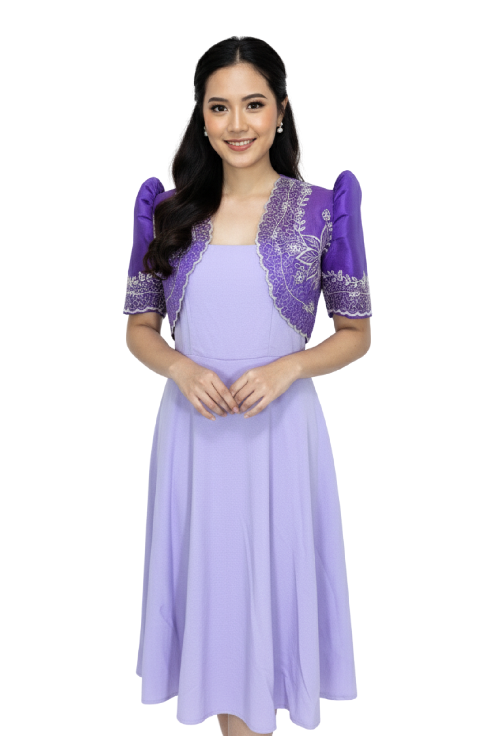 filipiniana dress purple WS20 - Balintawak Gina Dress Purple