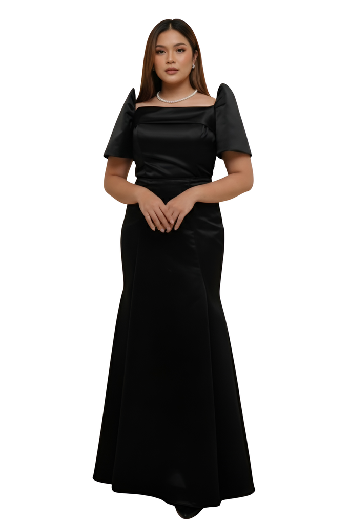Black Filipiniana Dress