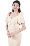 Beige Filipiniana Long Gown