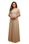 Lace Satin Off Shoulder Ninang Dress with Facemask - Mary - ML978