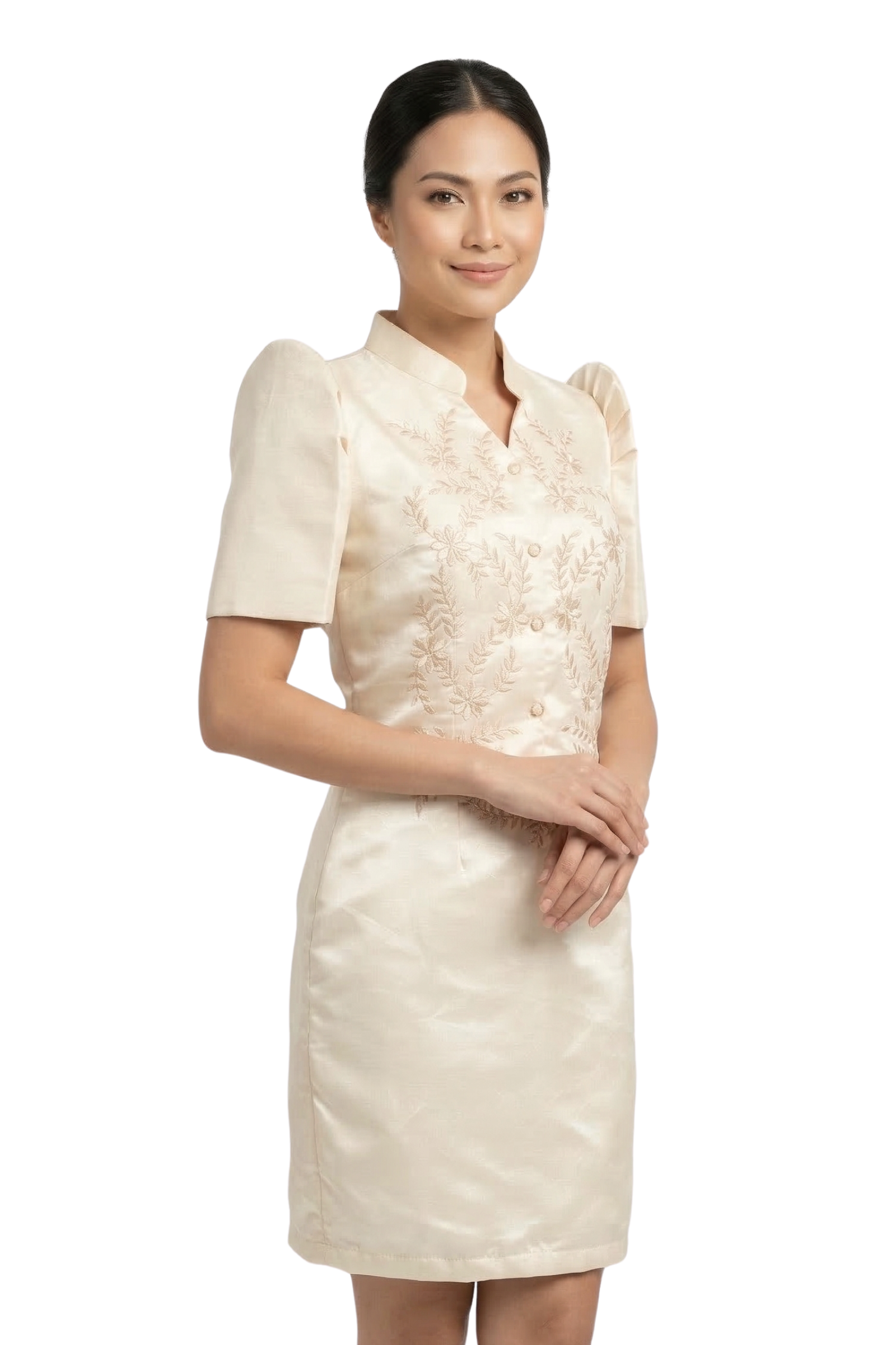 Organza Filipiniana Barong Dress