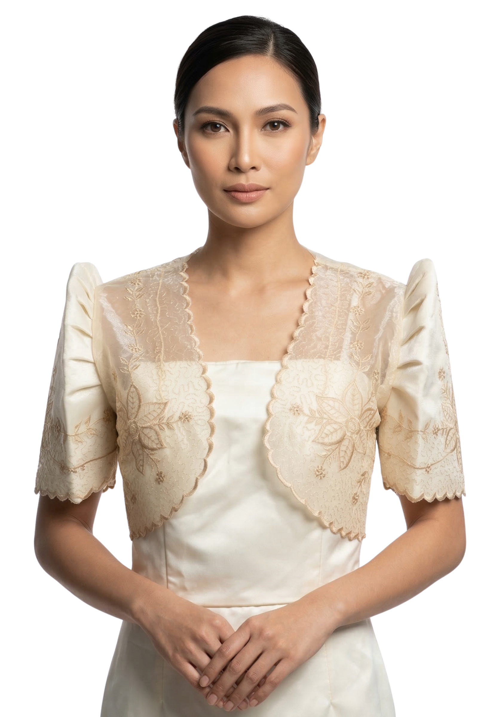 Beige filipiniana Bolero